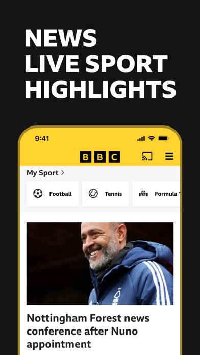 BBC Sport Schermata dell'app #1