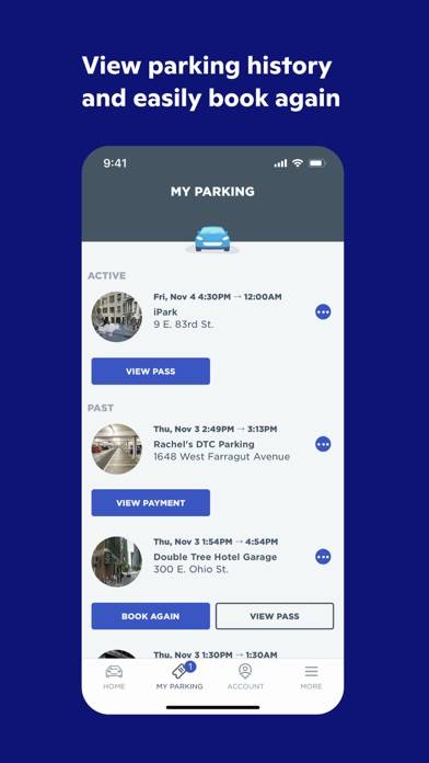 ParkWhiz App screenshot