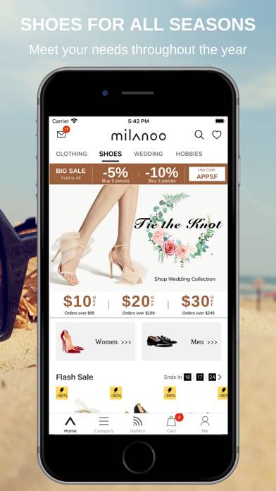 Milanoo Fashion Shopping Captura de pantalla de la aplicación #3