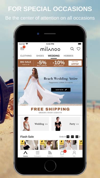 Milanoo Fashion Shopping Captura de pantalla de la aplicación #4