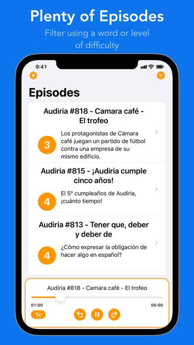 Spanish Podcasts from Audiria App screenshot #1