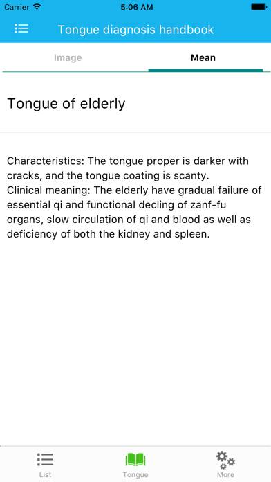 Tongue diagnosis handbook App screenshot #3