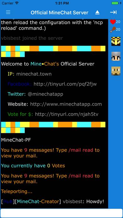 MineChat Mobile Capture d'écran de l'application #2