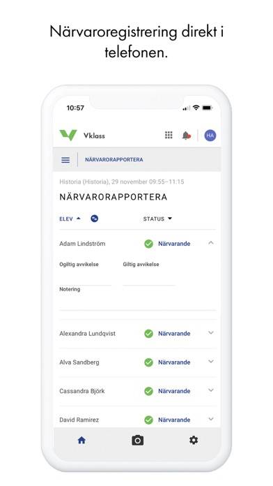 Vklass App skärmdump