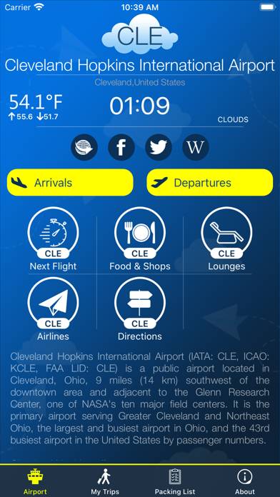Cleveland Airport(CLE) plus Radar App-Screenshot #1