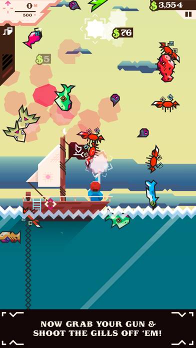 Ridiculous Fishing captura de pantalla del juego