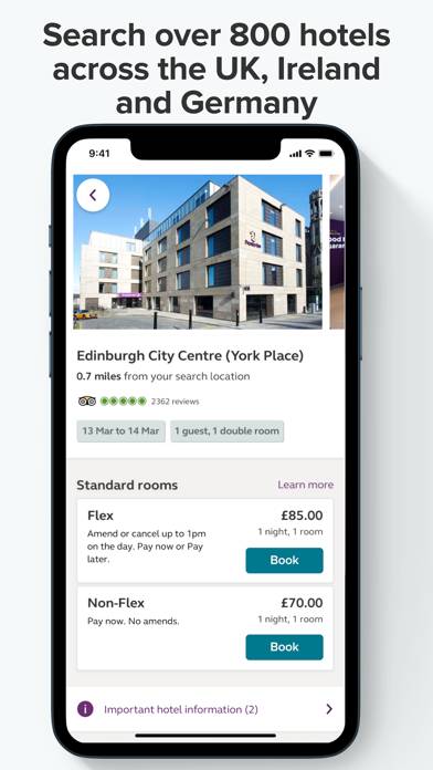 Premier Inn Hotels Capture d'écran de l'application #2