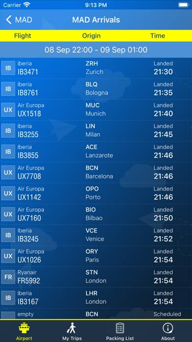 Madrid Airport Info plus Radar App-Screenshot #2