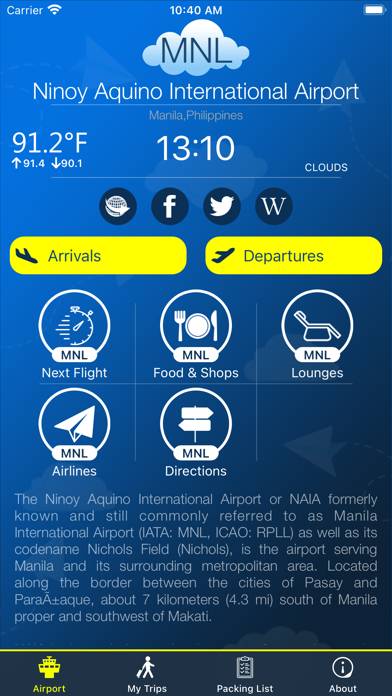 Manila Airport (MNL) plus Radar App-Screenshot #1