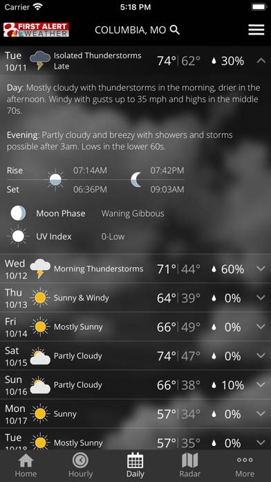 KOMU 8 Weather App screenshot