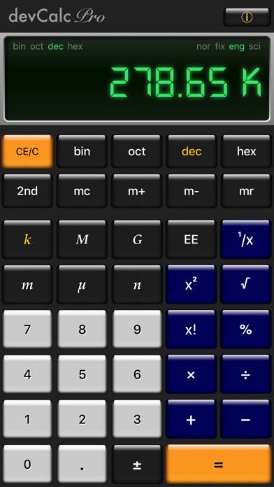 DevCalc Pro App screenshot