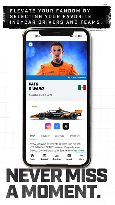 Indycar App skärmdump #5