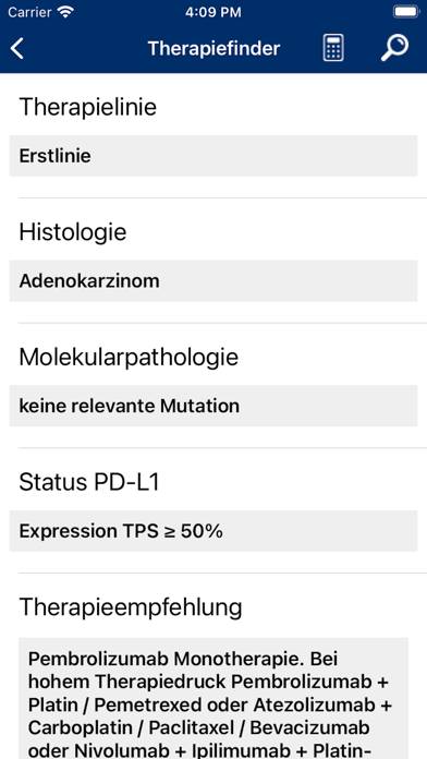 EasyOncology App-Screenshot