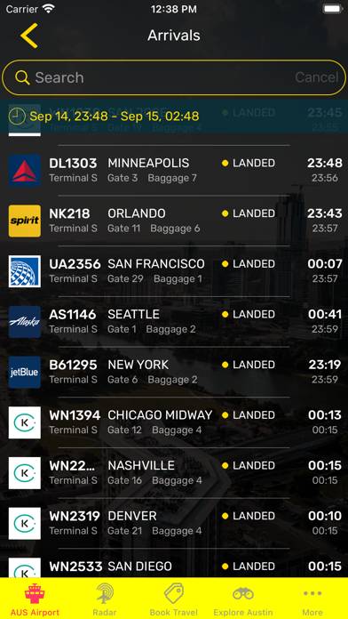 Austin Airport (AUS) plus Radar App screenshot #2