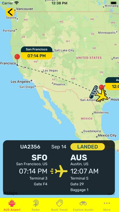 Austin Airport (AUS) plus Radar App screenshot #3