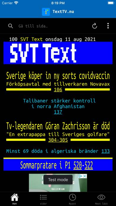 TextTV.nu App screenshot #1