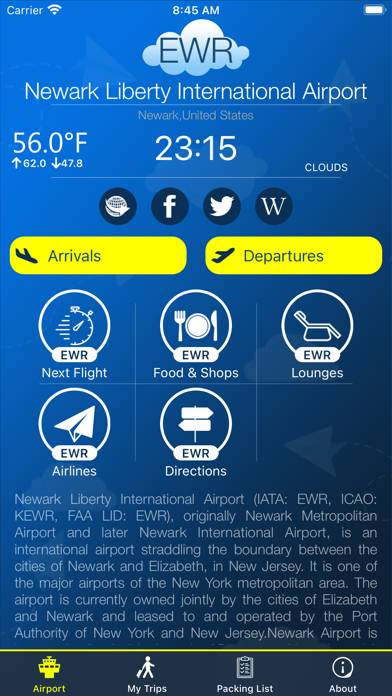 Newark Airport (EWR) plus Radar App screenshot #1