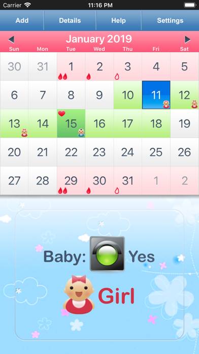 Fertility & Period Tracker App screenshot #1