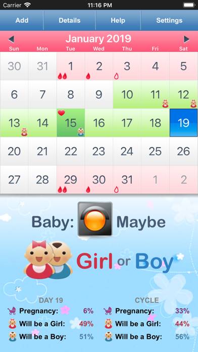 Fertility & Period Tracker App screenshot #2