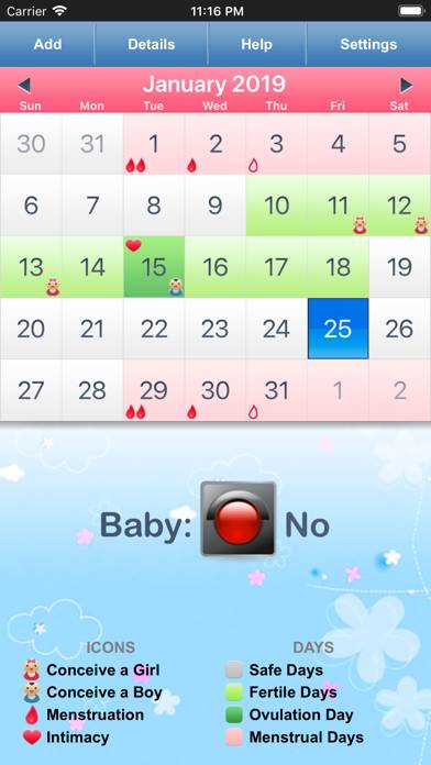 Fertility & Period Tracker App screenshot #3