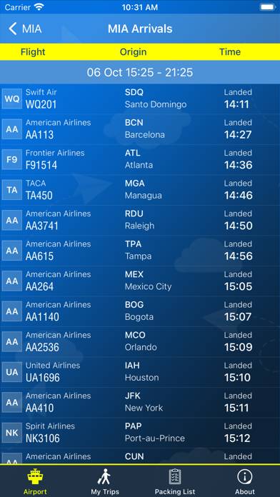 Miami Airport (MIA) plus Radar App screenshot #2