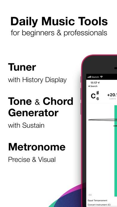 Tunable – Tuner & Metronome Captura de pantalla de la aplicación #2