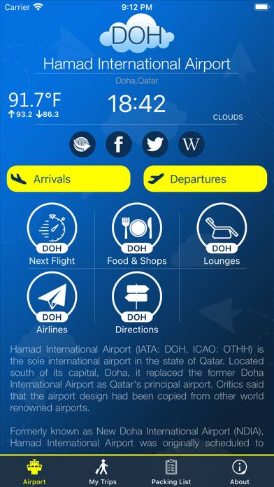 Doha Airport Info DOH plus Radar App-Screenshot #1
