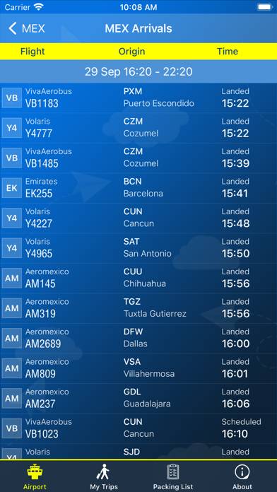 Mexico City Airport MEX plusRadar Schermata dell'app