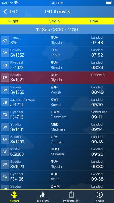 Jeddah Airport Info plus Radar App skärmdump