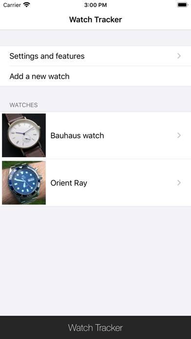 Watch Tracker Captura de pantalla de la aplicación #3