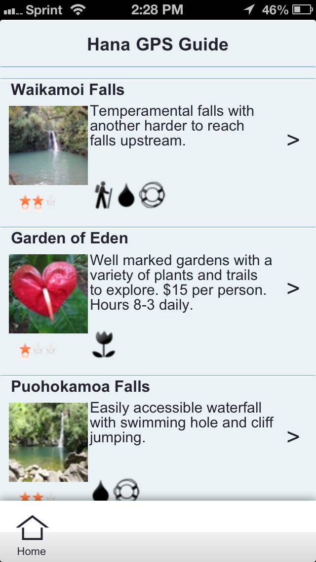 Maui Road To Hana GPS Guide App screenshot