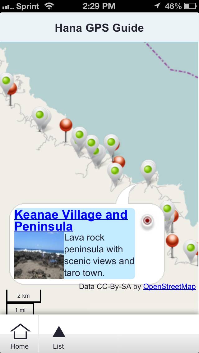 Maui Road To Hana GPS Guide App screenshot #3