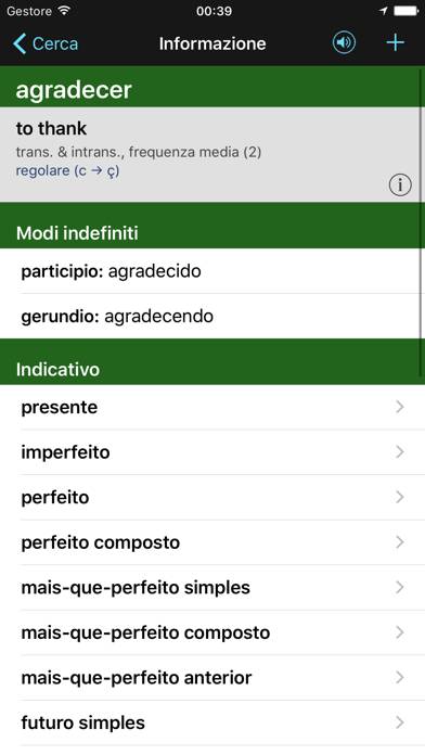VerbForms Português Captura de pantalla de la aplicación #3