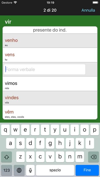 VerbForms Português Captura de pantalla de la aplicación #6