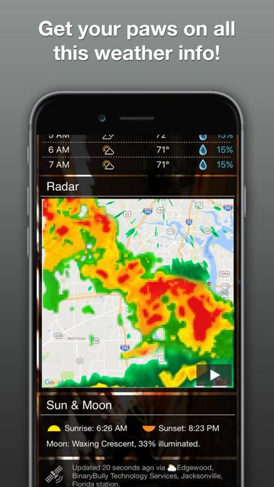 Weather Kitty: Weather plus Radar App screenshot