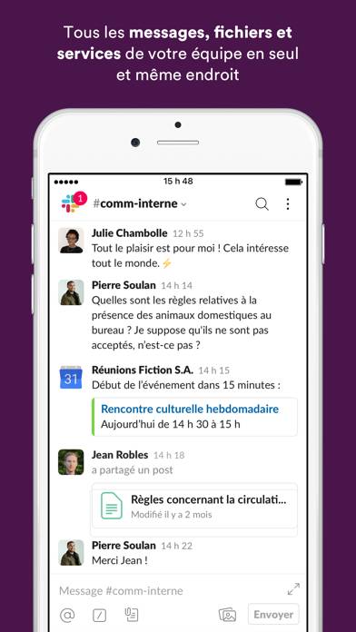 Téléchargement de l'application Slack