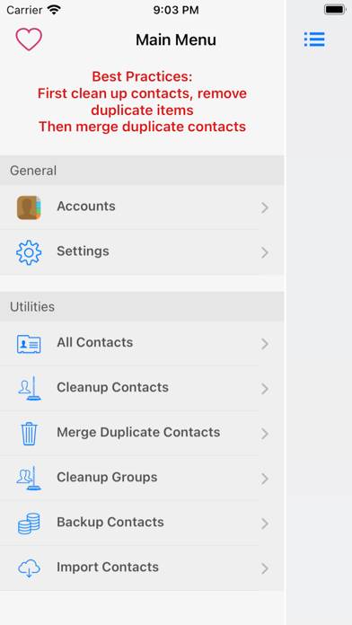Clean,Merge Duplicate Contacts Capture d'écran de l'application #1