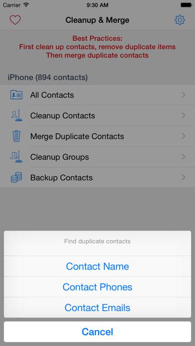 Clean,Merge Duplicate Contacts Capture d'écran de l'application #4