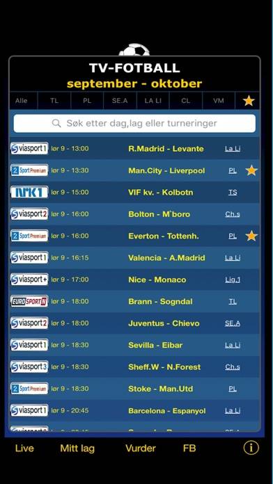 Tv-fotball App screenshot #2