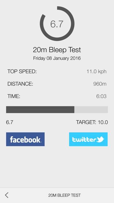 Bleep Test 20m Treadmill Captura de pantalla de la aplicación #2