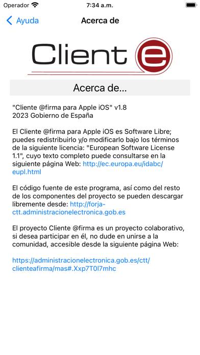 Autofirma App Captura de pantalla de la aplicación