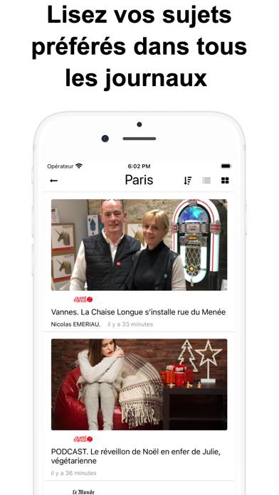 Journaux Français Captura de pantalla de la aplicación