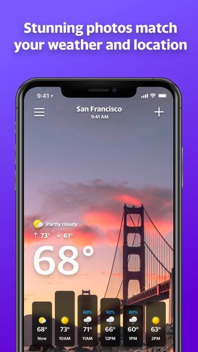 Yahoo Weather Captura de pantalla de la aplicación #1