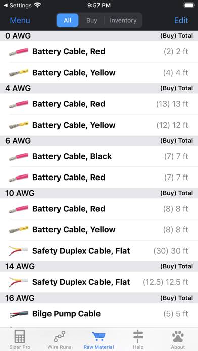 DC Wire Sizer App skärmdump