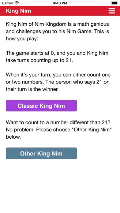 King Nim Game schermata del gioco