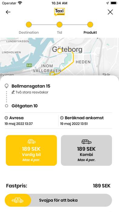 Taxifix App skärmdump