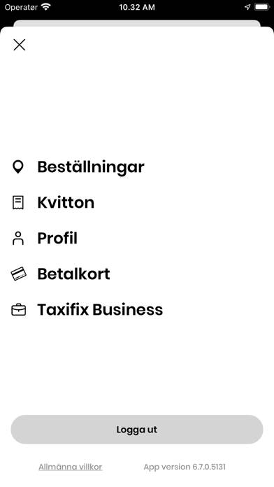 Taxifix App skärmdump