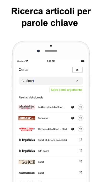 Giornali Italiani Schermata dell'app