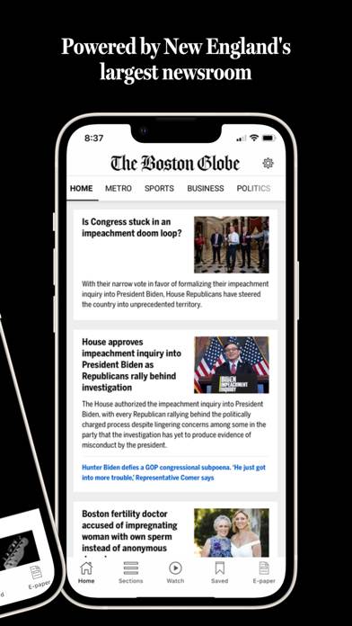 The Boston Globe App screenshot