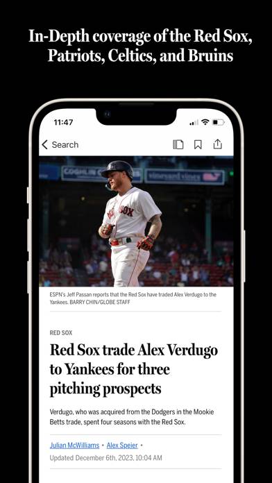 The Boston Globe App screenshot